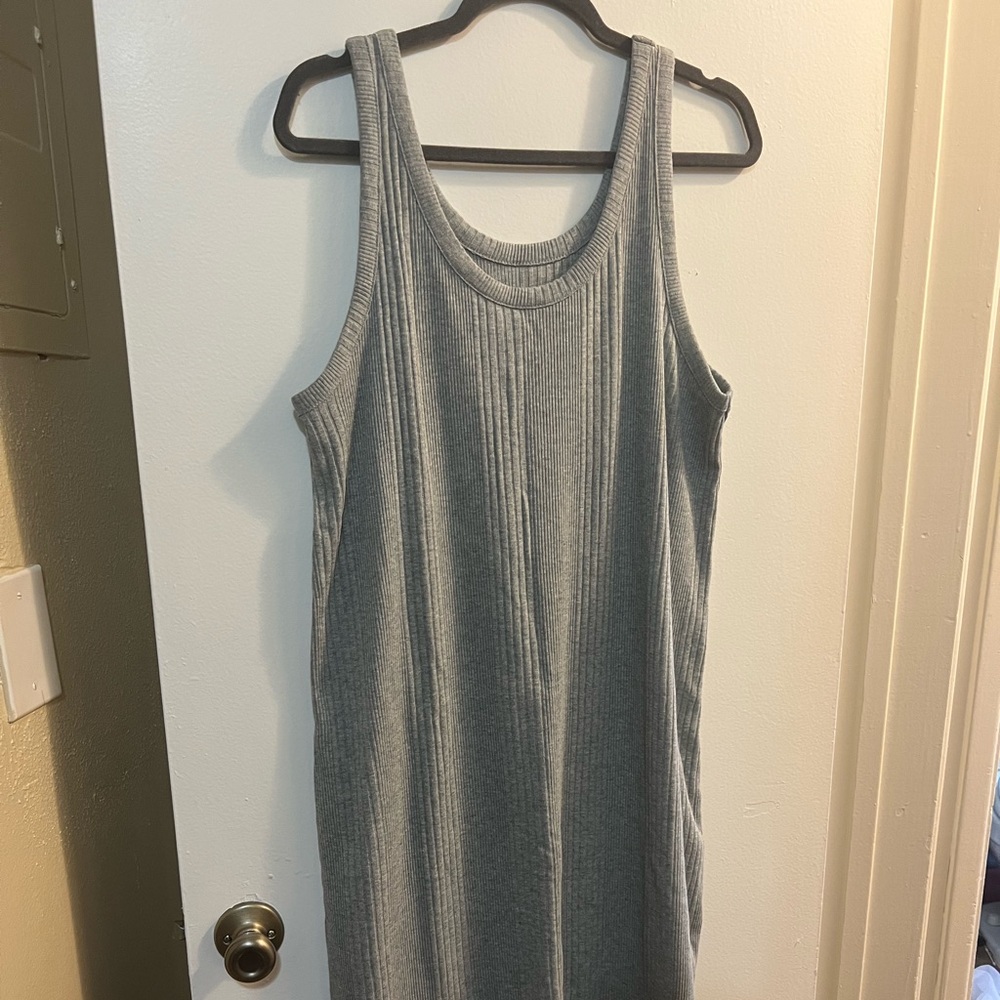 Grey knit dress